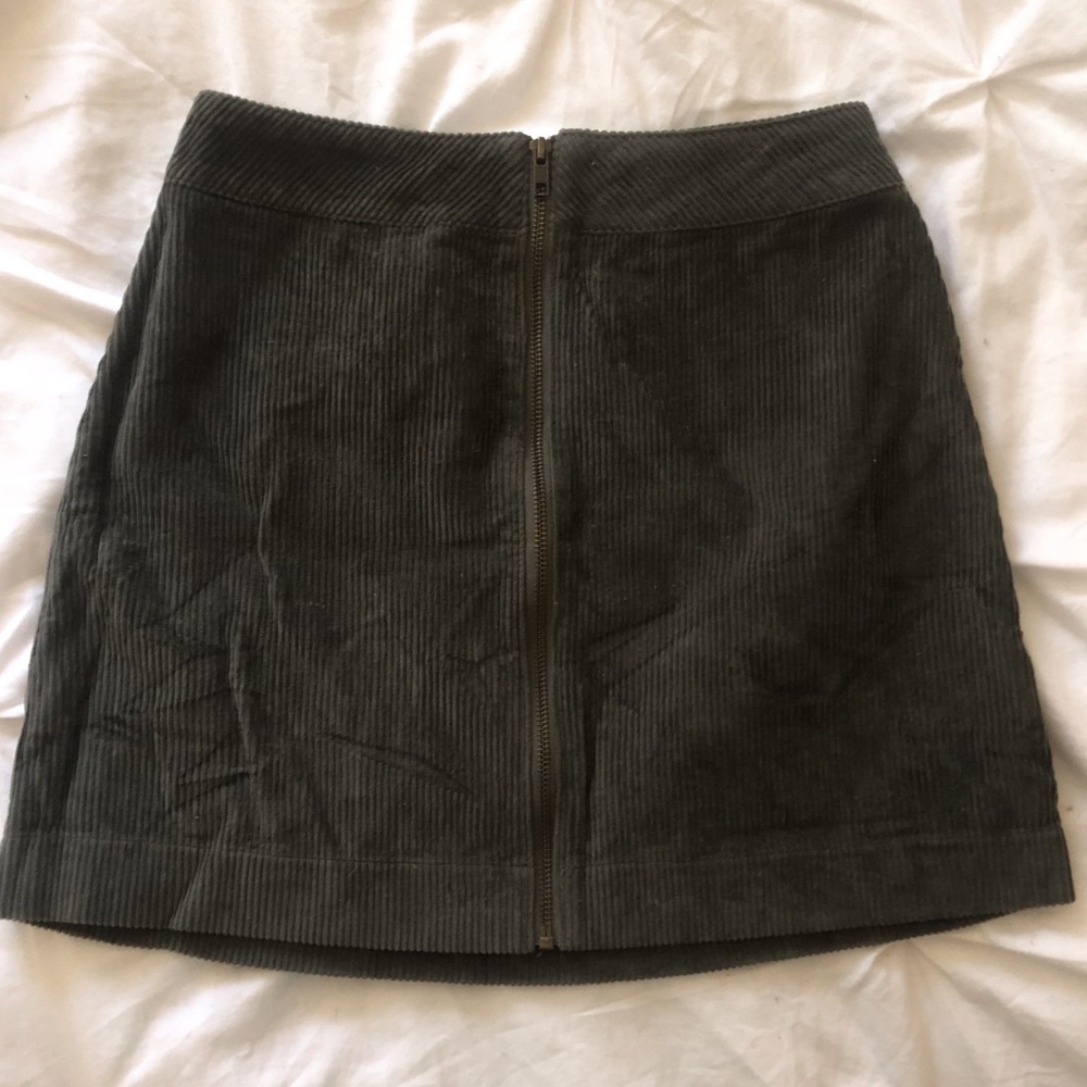 American Apparel Forest Green Corduroy Skirt